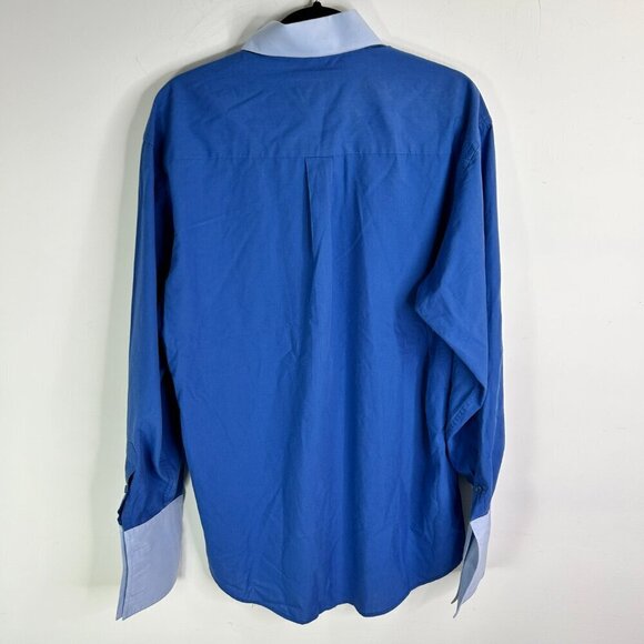 Fratello Men's Blue Button Down Shirt Neck 16.5 and Shirt 34-35 - Picture 5 of 10